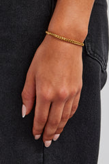 Womens 3mm Franco Bracelet - Gold