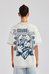 Clube Copacabana Contrast Stitch T-Shirt - Off White