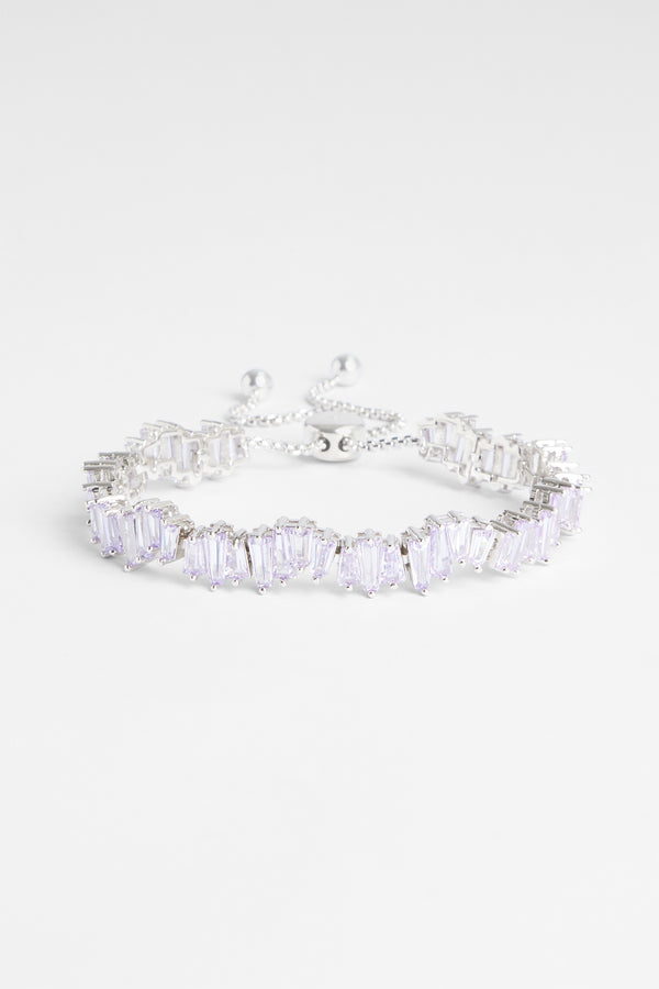 Lilac Iced Cluster Toggle Bracelet