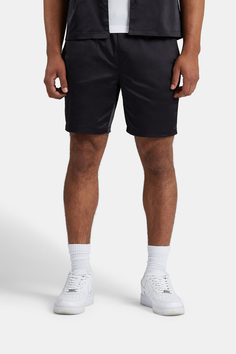 Heavyweight Satin Short - Black