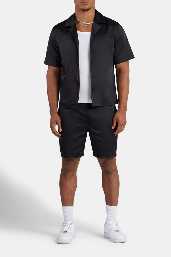 Heavyweight Satin Short - Black