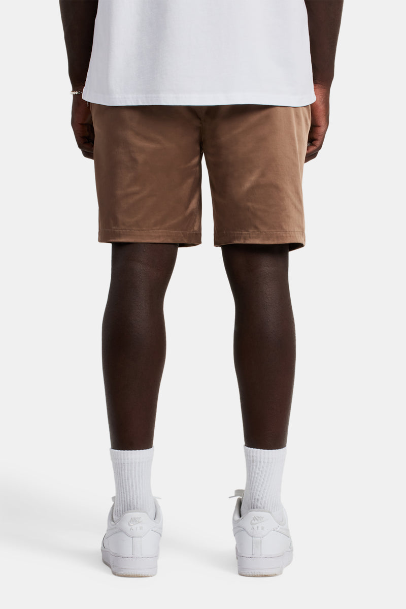 Heavyweight Satin Short - Coffee