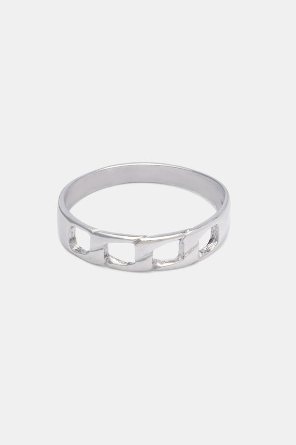 925 5mm Sterling Silver Cuban Link Ring - 5mm
