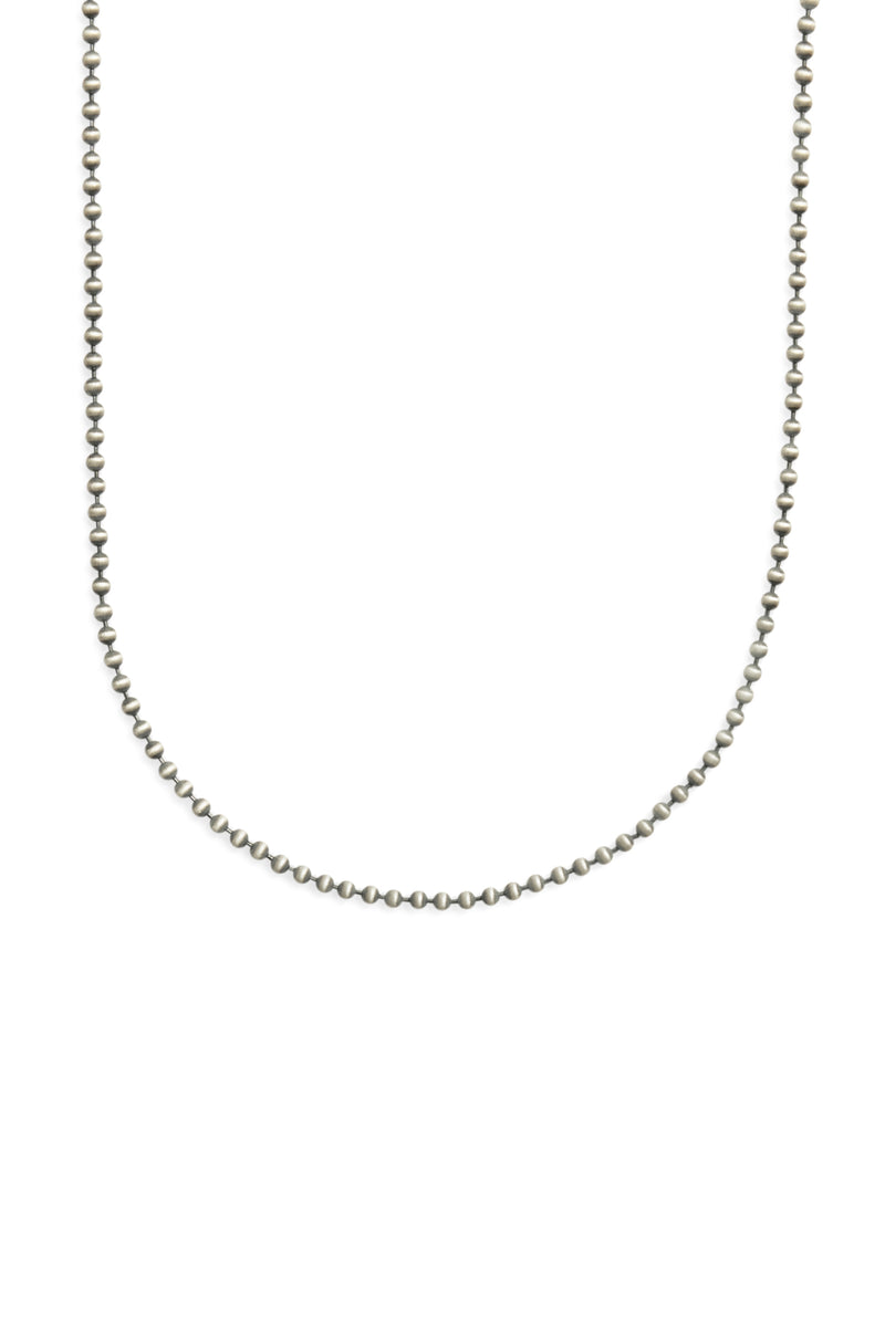 925 Sterling Silver Oxidised Bead Chain