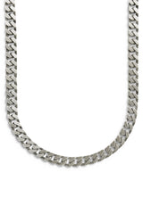 925 Sterling Silver Oxidised Flat Cuban Chain