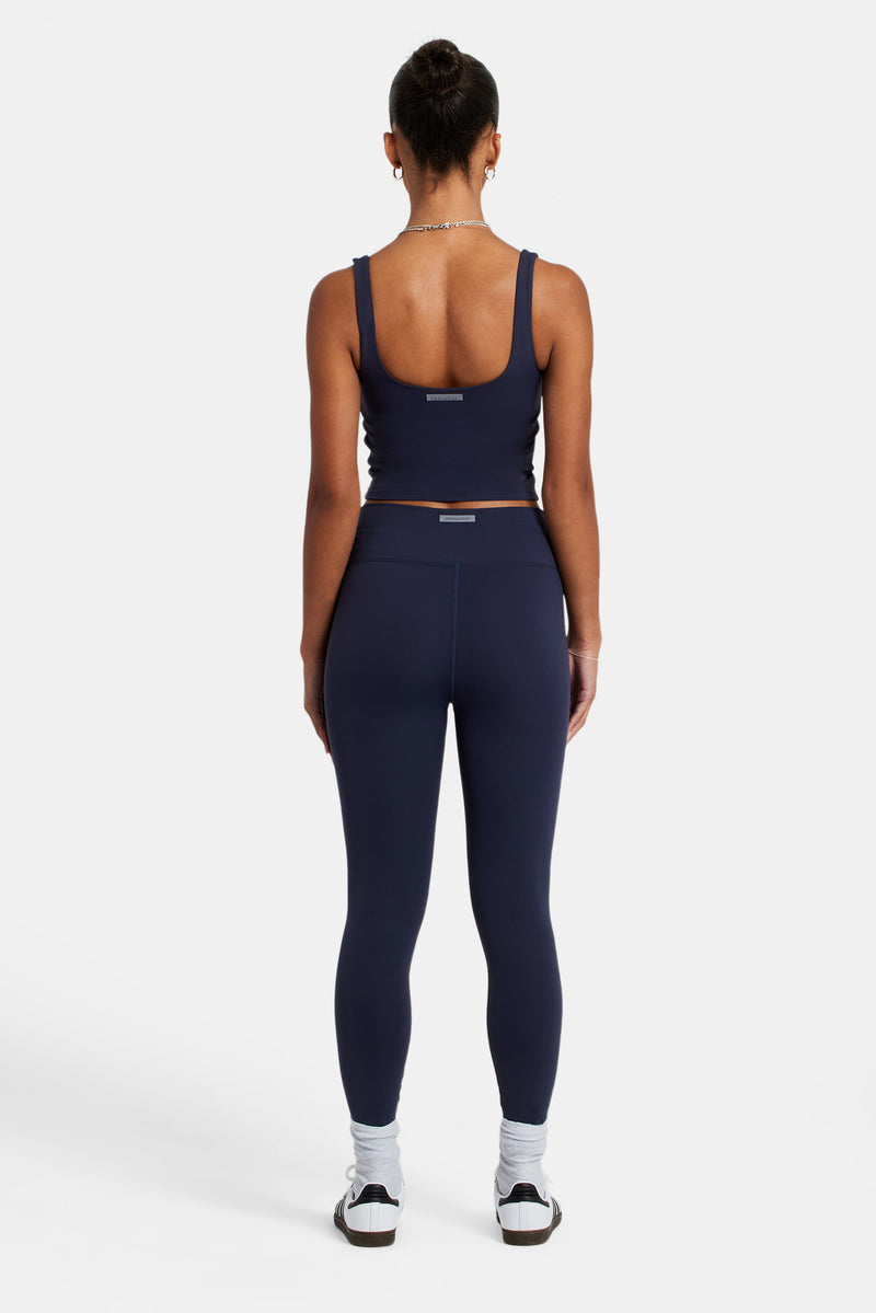 Deep Waistband Legging - Navy