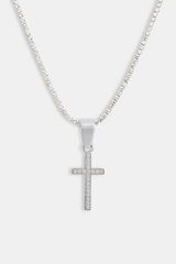 18mm Iced CZ Cross Pendant