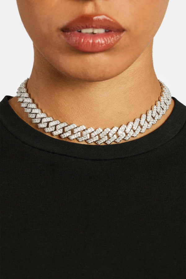 14mm Baguette Prong Cuban Choker