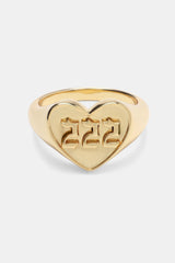 925 Polished 222 Ring - Gold