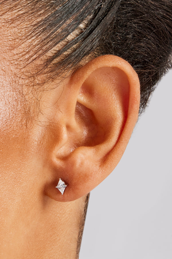 6mm Iced Shape Stud Earrings