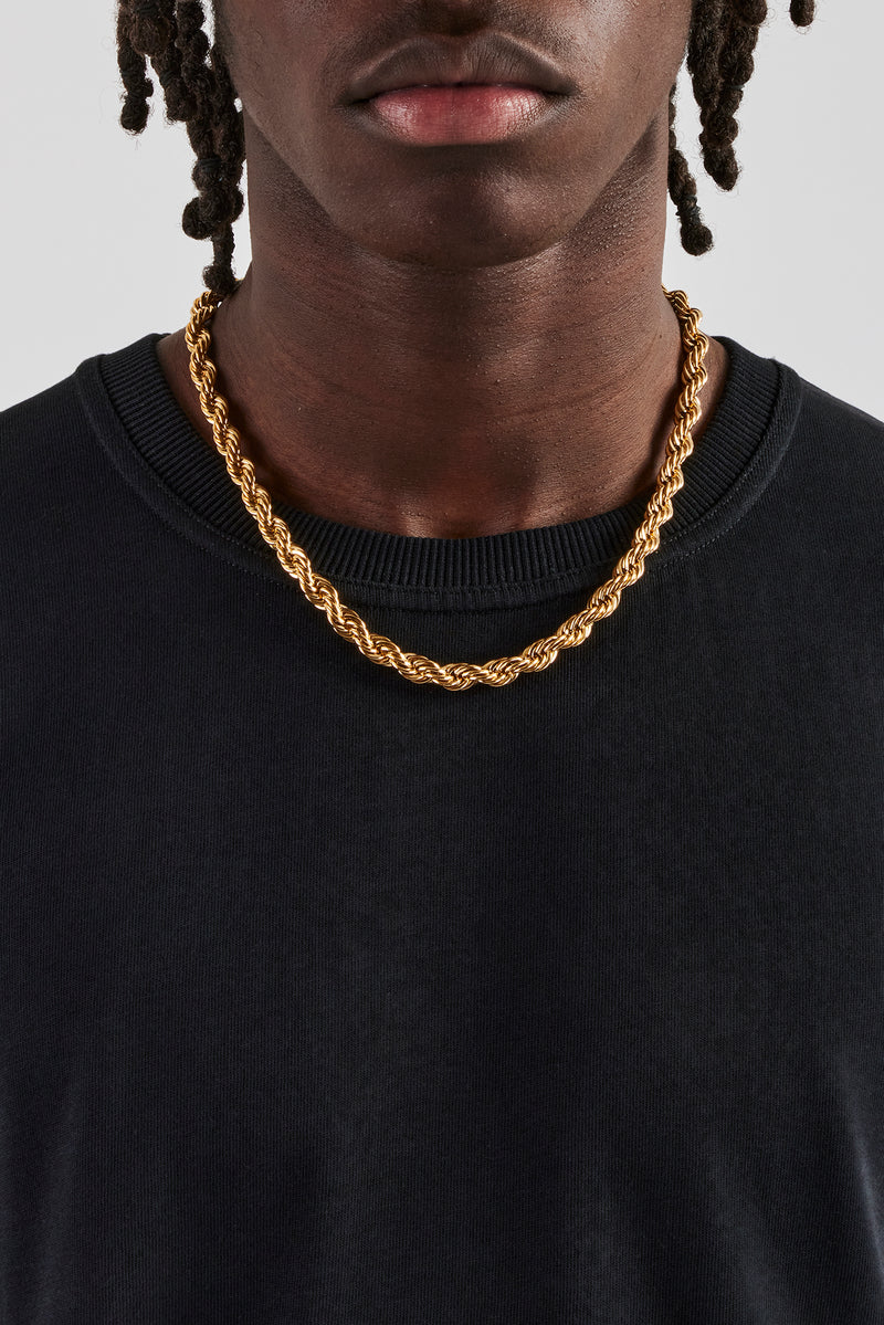 7mm Rope Chain - Gold