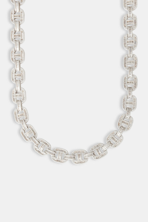 Chunky Iced Baguette Link Chain - 14mm