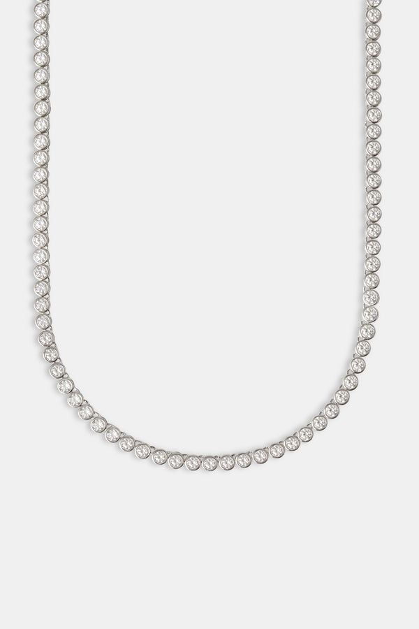 Iced Clear Round Stone Tennis Chain - 5mm