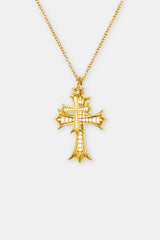 Double Iced Cross Necklace