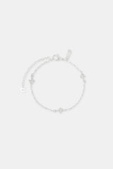 Cross Thin Link Anklet - 2.5mm - White