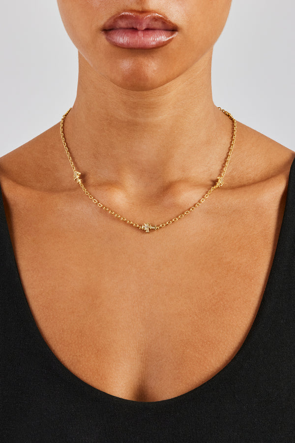 Cross Thin Link Chain - 2.5mm - Gold