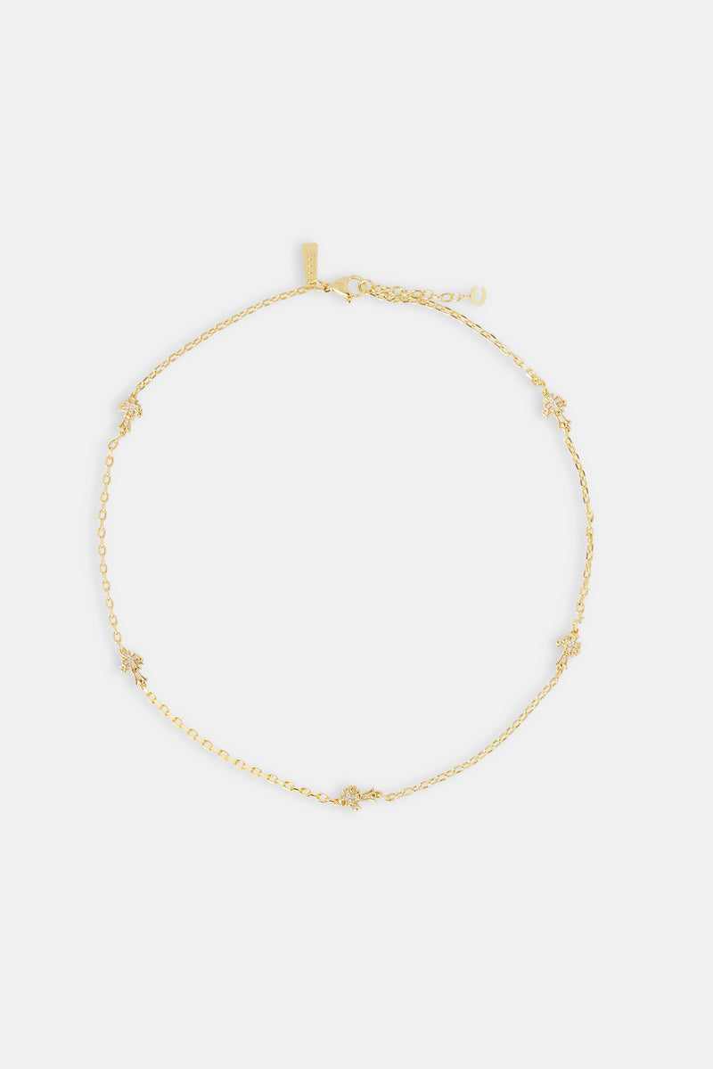 Cross Thin Link Chain - 2.5mm - Gold