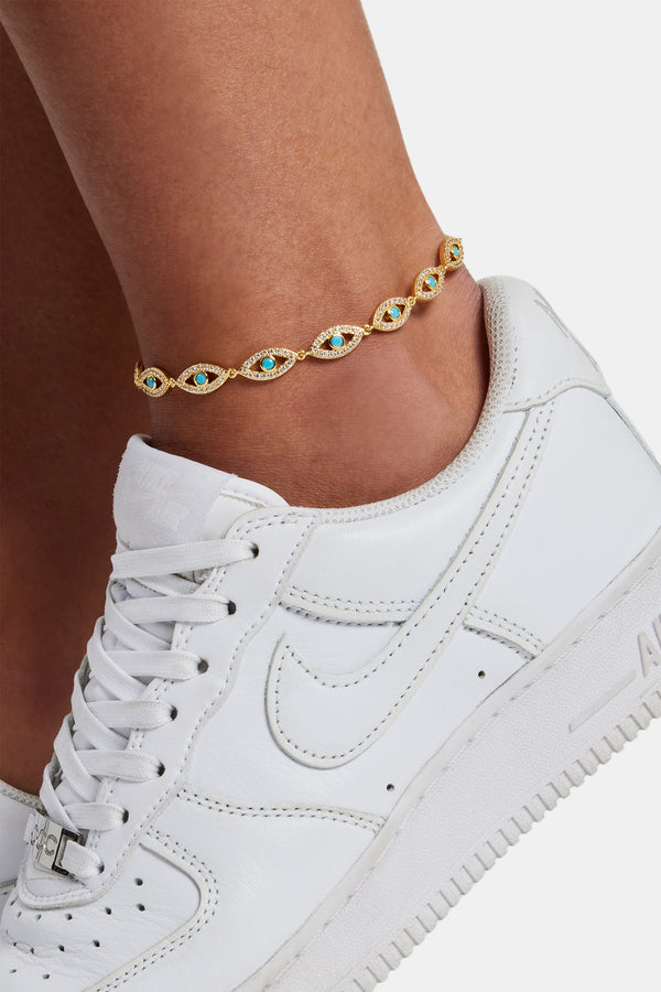 Evil Eye Motif Anklet