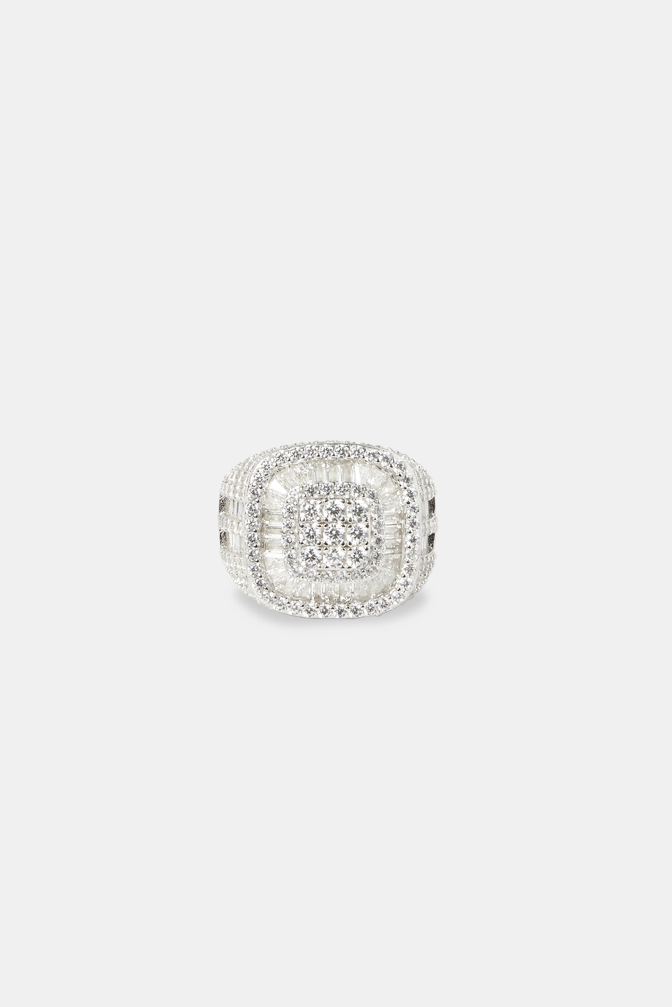 Iced Baguette Signet Ring - 20mm | Mens Rings | Shop Signet Rings at ...