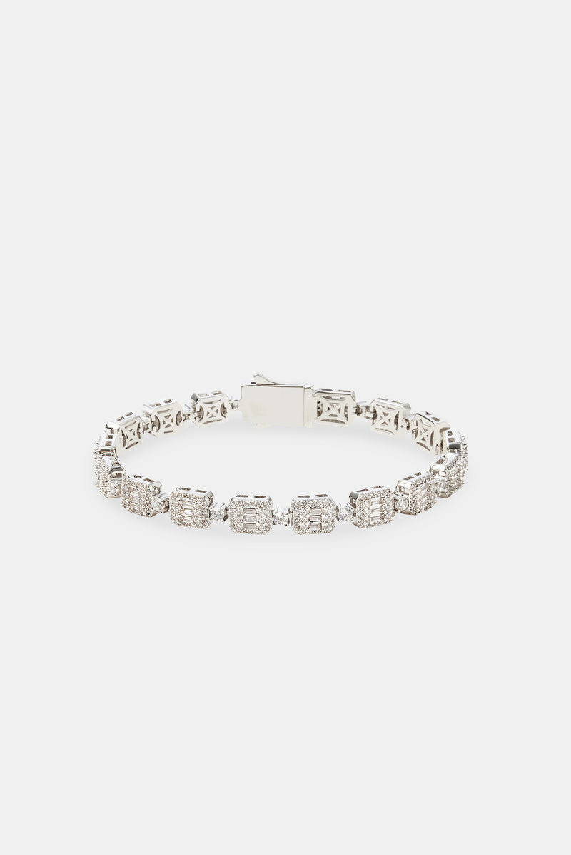 Iced Baguette Cluster Bracelet