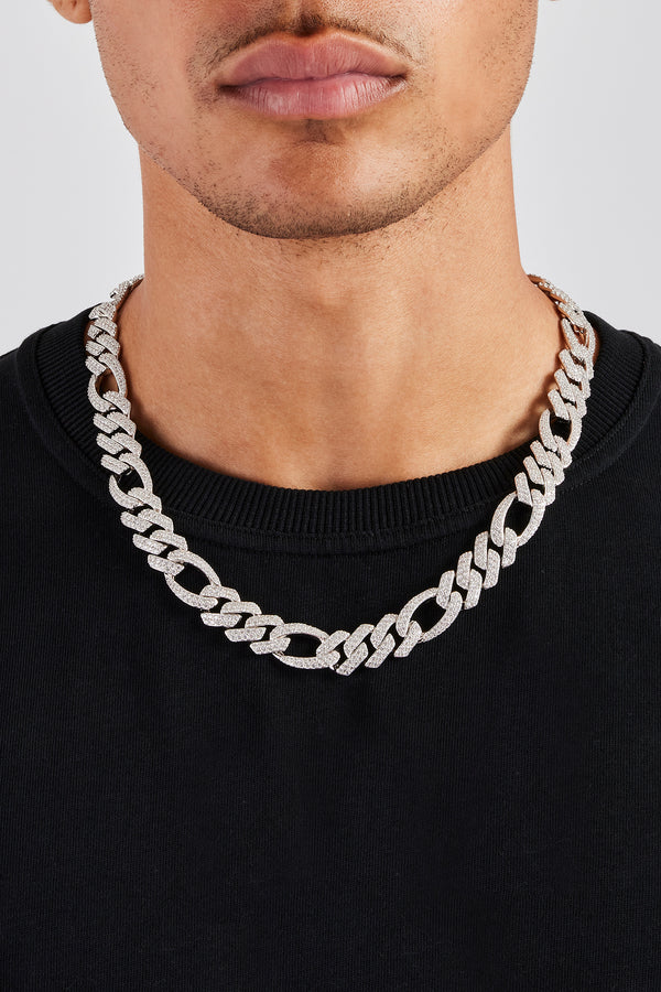 Iced Pave Figaro Chain - 14mm