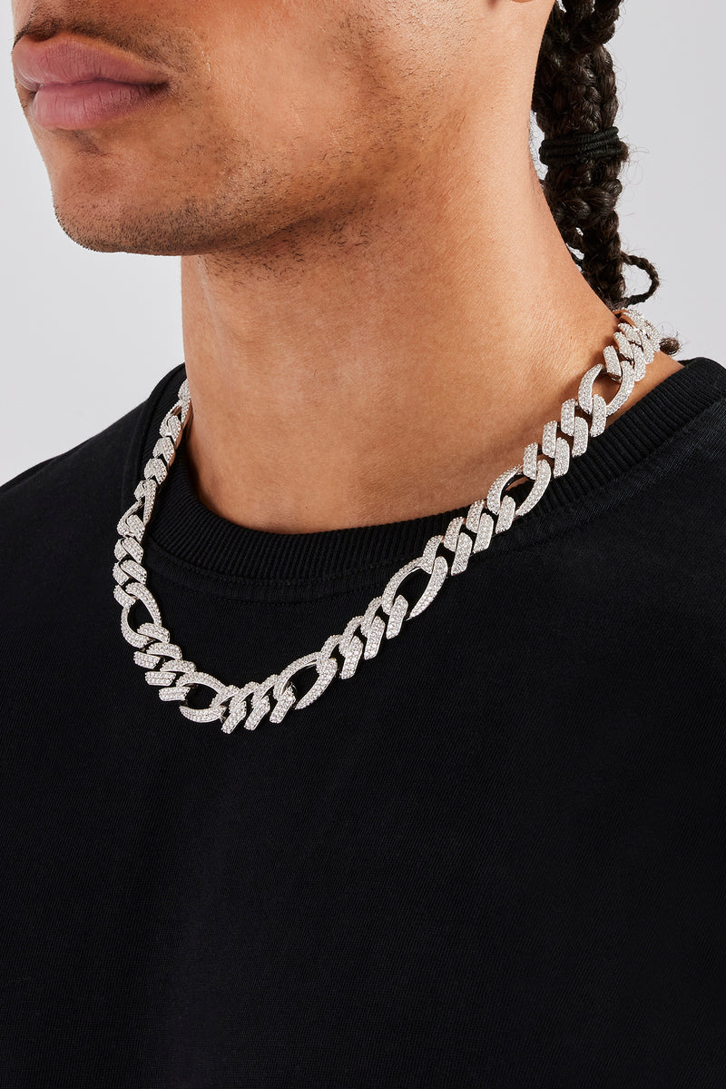 Iced Pave Figaro Chain - 14mm