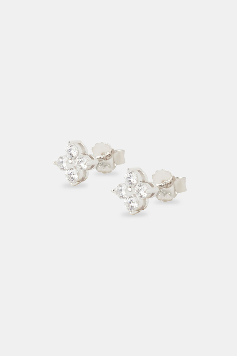 Iced Motif Shape Studs - 8mm