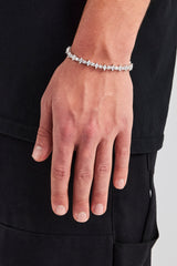 Iced Stone & Square Tennis Bracelet - 6mm