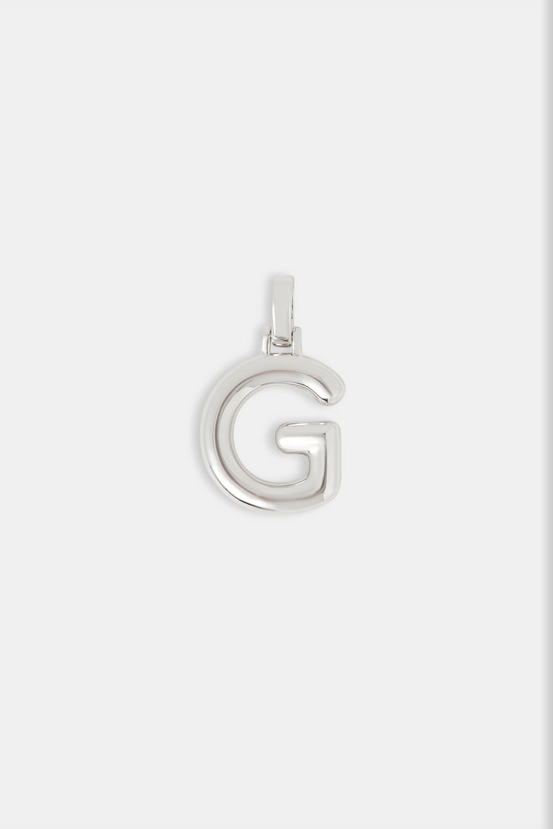 Mini Polished Balloon Letter Pendant - 20mm