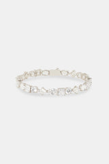 Mixed Shape Clear Stone Tennis Bracelet - 6mm