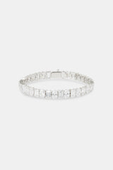 Oval & Baguette Stone Tennis Bracelet - 8mm