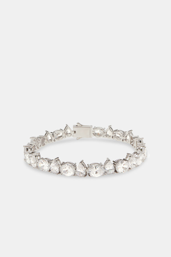 Oval & Pear Tennis Bracelet - 8mm