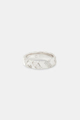 Polished & Iced Woven Ring - 6mm