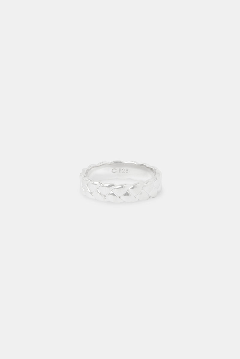 Polished Woven Ring - 6mm - White