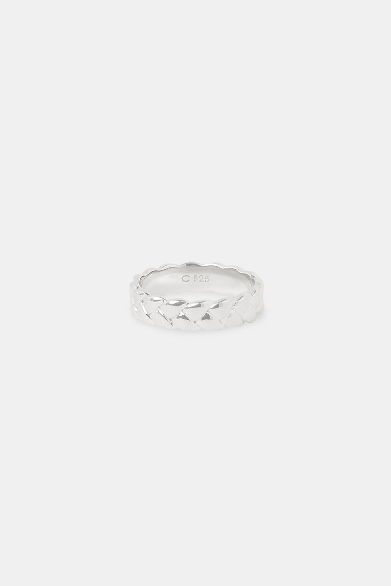 Polished Woven Ring - 6mm - White