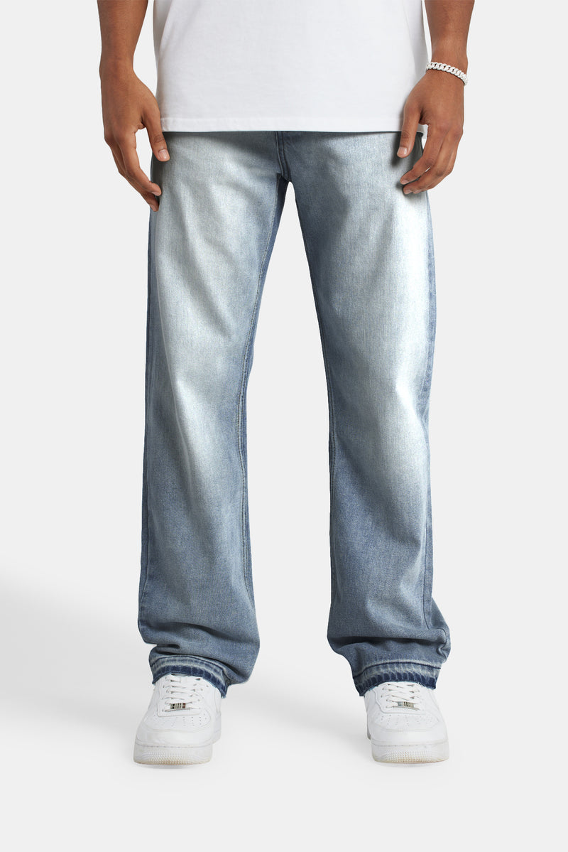 Relaxed Fit Jeans - Bleach Wash