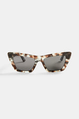 Square Cat Eye Acetate Frame Sunglasses - Multi