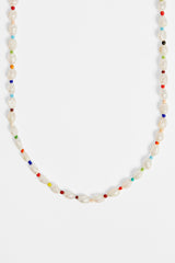 Seed Freshwater Pearl Necklace With Micro Colour Beads