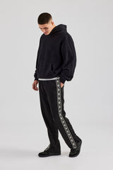 Taping Split Hem Track Pant - Black