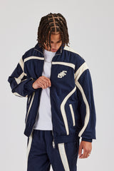 CCC Nylon Zip Through Jacket - Navy Blue