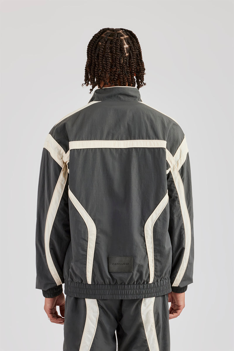 CCC Nylon Zip Through Jacket - Charcoal