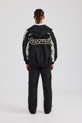 Cernucci Contrast Panel Nylon Tracksuit - Black