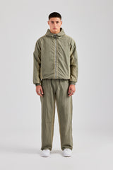 Cernucci Contrast Panel Nylon Tracksuit - Khaki