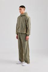 Cernucci Contrast Panel Nylon Tracksuit - Khaki