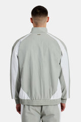 Nylon Panelled Tracksuit- Light Grey