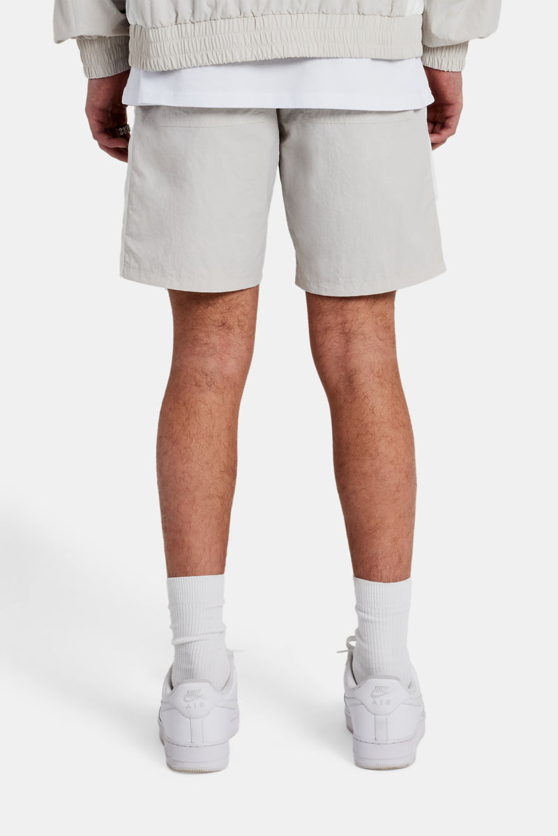 Cernucci Panelled Nylon Relaxed Short - Stone