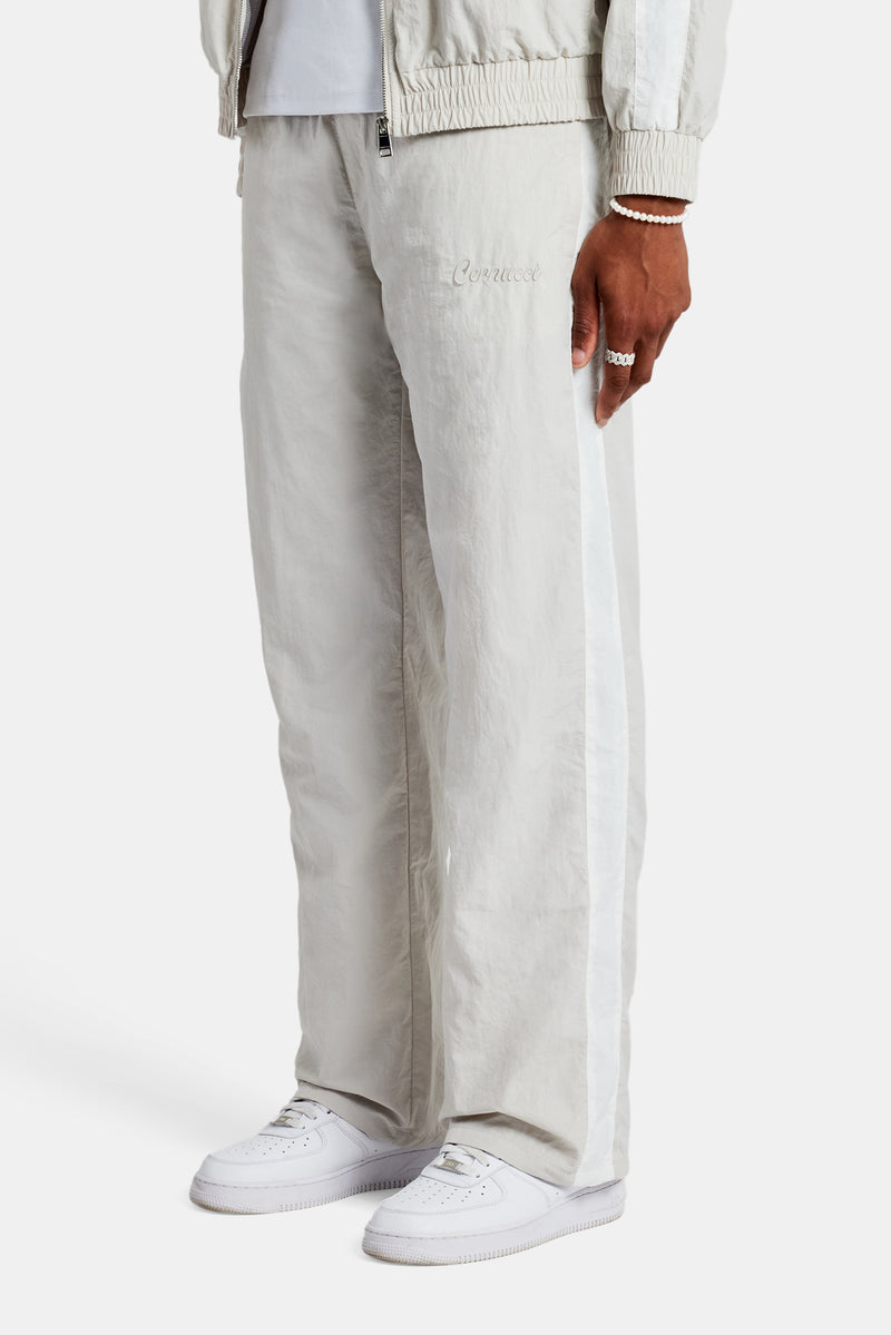 Cernucci Panelled Nylon Straight Leg Trouser - Stone