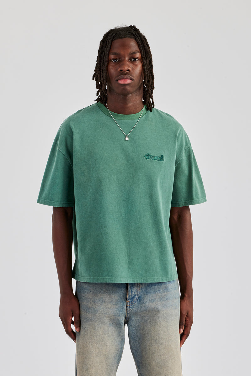 Washed Boxy T-Shirt - Green