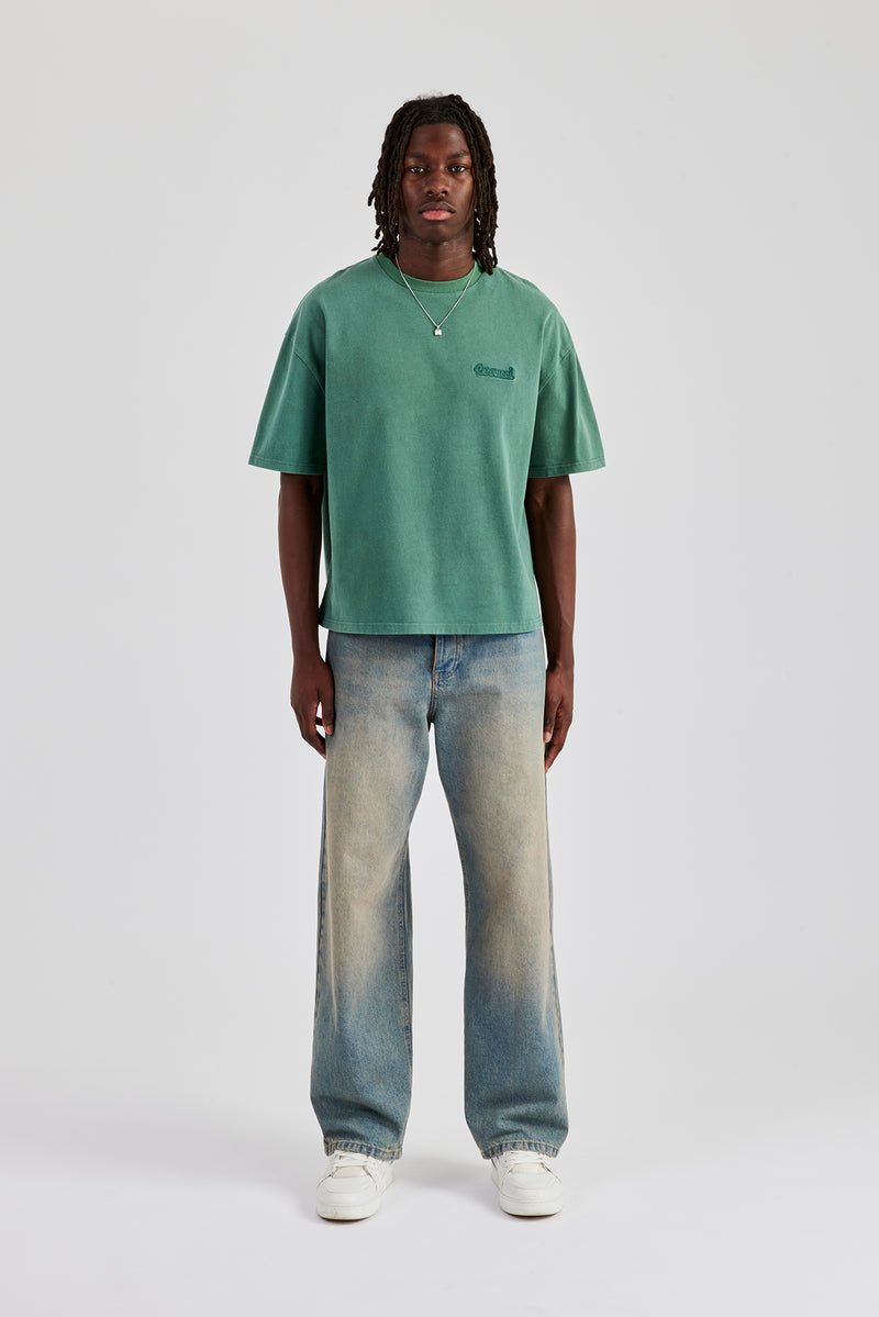 Washed Boxy T-Shirt - Green