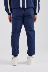 Nylon Colour Block Cuffed Jogger - Navy